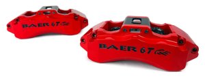 Jeep Gladiator JT Brake Kit - Front - Baer Brakes - 6T Slotted Rotors + D1247 Pads - Red - `20-`25